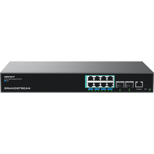 Switch PoE Multigigabit Capa 3 / 8 Puertos Ethernet 2.5 G / 2 Puertos SFP+ / PoE++ Dinámico / IPv6 e IPv4 / VLAN Avanzada / QoS / Stacking hasta 4 Dispositivos / Administración Local y en la Nube