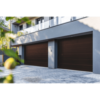 Sección para puerta de Garage / Lisa / Imitacion Madera / BLACK WALNUT/ Para GARAGE208B / Estilo Americana.