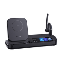 Auricular Bluetooth BH71 con Workstation de Yealink Con Pantalla Táctil de 3" con Cancelación de Ruido y Carga Inalámbrica para Smartphone