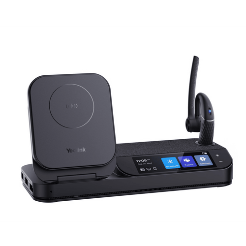 Auricular Bluetooth BH71 con Workstation de Yealink Con Pantalla Táctil de 3" con Cancelación de Ruido y Carga Inalámbrica para Smartphone