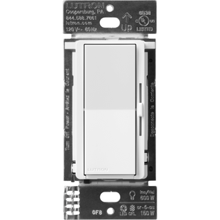 (Caseta Wireless) DIVA Atenuador de pared. Aumenta/Disminuye Intensidad de Iluminación.  No requiere cable neutro. 150W LED / 600W INC/HAL