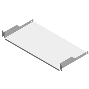 Charola para Rack Blanca de 19" de 2 postes, 23 cm de Profundidad, 1 Unidad de rack