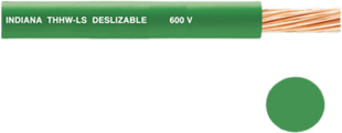 Cable Eléctrico Verde / 12 AWG / THW-LS / THHW-LS / Deslizable / 600 V / NMX-J-010-ANCE / Temperatura 90°C / Cobertura PVC