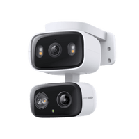 Cámara de Seguridad Dual PTZ / 2 Lentes 2K+2K (3MP cada uno) / 3x Claridad Telefoto / IP65 Exterior / IA Inteligente / Seguimiento Sincronizado / Vista Dual Simultánea / Color Night Vision / Audio Bidireccional / 125.5° Gran Angular + 67