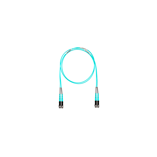 Jumper de Fibra Óptica Multimodo 50/125 OM4, SC-SC Duplex, OFNR (Riser), Color Aqua, 3 Metros (9.84 Pies)
