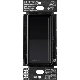 (RadioRa3) Atenuador táctil Sunnata Dimmer PRO color negro brillante , requiere cable neutro / soporta 250W LED
