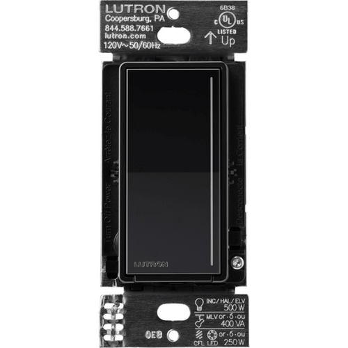 (RadioRa3) Atenuador táctil Sunnata Dimmer PRO color negro brillante , requiere cable neutro / soporta 250W LED