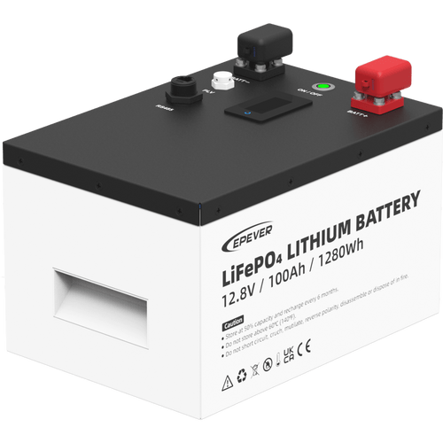 Batería de Litio LiFePO4 12.8Vcc, 100Ah, 1.28KwH, Pantalla LCD para Monitoreo Local, Carcasa Metálica