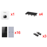 Kit Solar Interconexion  / 10kW  220Vca / Inversor GROWATT / Montaje Incluido