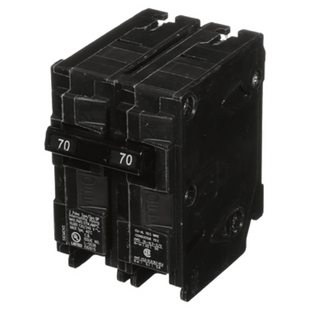 Interruptor automático enchufable tipo QP 2 polos, 70 amp