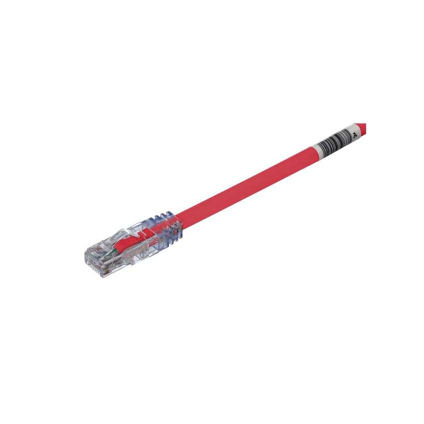 Cable de Parcheo UTP, Cat6A, 24 AWG, CM, Color Rojo, 7.62 Metros (25 Pies)