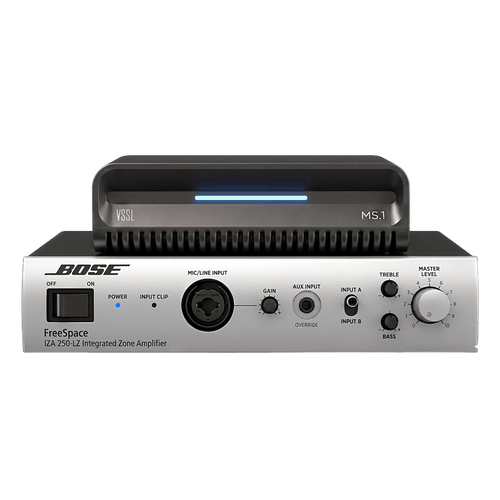 KIT Amplificador IZA250LZ y Streamer de Audio Modular MS.1 | PoE + USB-C | HDMI eARC + Óptica + RCA | Bluetooth LE Audio | WiFi | Control4-Crestron-Elan-RTI-URC-Savant-Lutron | AirPlay2-GoogleCast-SpotifyConnect