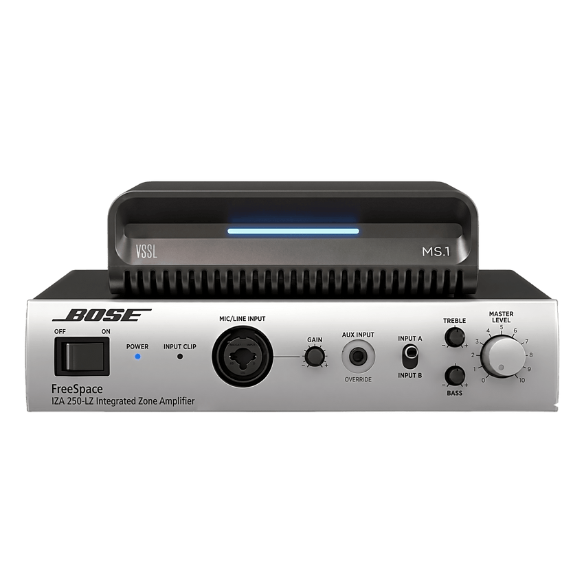 KIT Amplificador IZA250LZ y Streamer de Audio Modular MS.1 | PoE + USB-C | HDMI eARC + Óptica + RCA | Bluetooth LE Audio | WiFi | Control4-Crestron-Elan-RTI-URC-Savant-Lutron | AirPlay2-GoogleCast-SpotifyConnect
