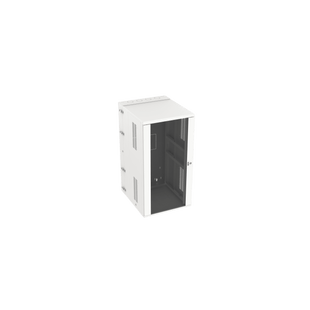 Gabinete PanZone de Montaje en Pared, de 19in, Puerta con Ventana de Seguridad, 26 UR, 762mm de Profundidad, Color Blanco