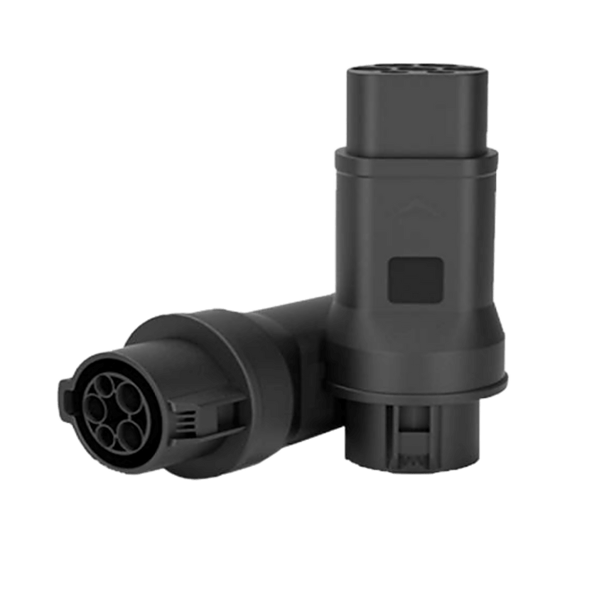 Adaptador de Conector EV / Entrada Tipo 1 (SAE J1772) / Salida Tipo 2 (IEC 62196-2) / 7 kW / 32 A / 220 V AC / Monof�sico / Compacto y Port�til