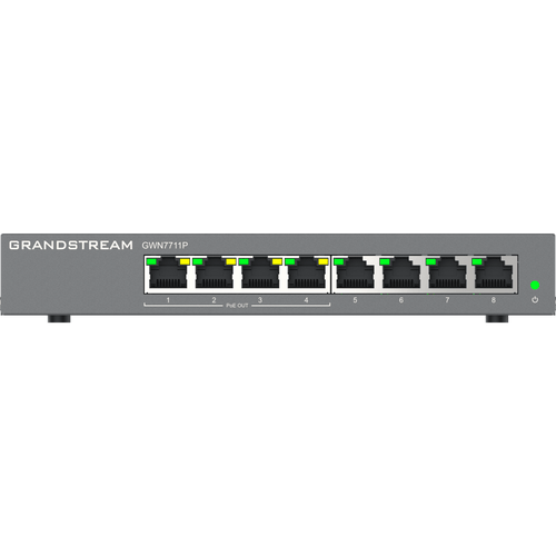 Switch de Red Administrable Capa 2 Lite / 8 Puertos Gigabit Ethernet / 4 Puertos PoE / VLAN / QoS / Snooping IGMP / Montaje en Pared y Escritorio / Compatible con GDMS