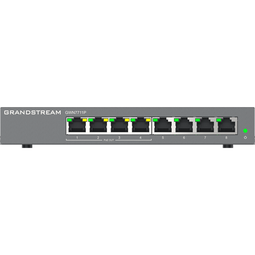 Switch de Red Administrable Capa 2 Lite / 8 Puertos Gigabit Ethernet / 4 Puertos PoE / VLAN / QoS / Snooping IGMP / Montaje en Pared y Escritorio / Compatible con GDMS