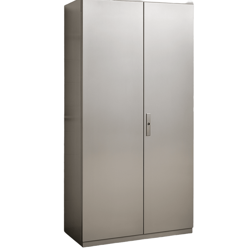 Gabinete de Acero Inoxidable IP55 (1000 x 2200 x 400 mm) con Placa Interna Galvanizada.