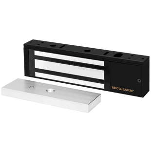 Chapa Magnética 1200 Lbs / En Color Negro / Con Sensor De Adherencia / Led De Estatus / Alimentación 12/24 Vdc Ajustable / Libre de Magnetismo Residual