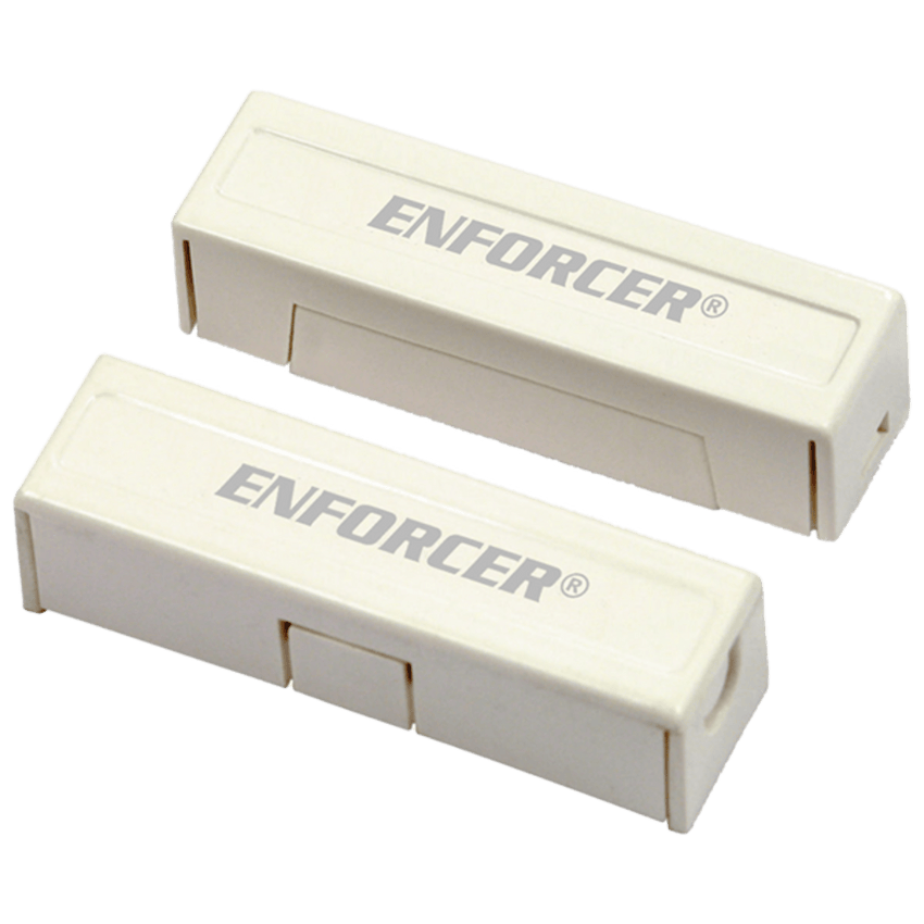 Contactos Magnéticos de  Montaje Superficial / Terminales Chapados en Oro / SPST (N.O.) / Circuito Cerrado / Imán Neodimio / 11/4" Brecha / Plástico ABS