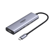 Hub USB-C 6 en 1 / HDMI 4K@60Hz / 2x USB-A 3.2 Gen 2 (10 Gbps) / 2x USB-C 3.2 (10 Gbps) / PD 100W / Compatibilidad Universal / Driver-Free / Aluminio
