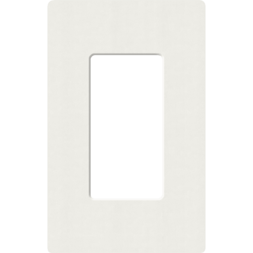 Placa de pared 1 espacio, para atenuador (dimmer), apagador ó control remoto inalámbrico LUTRON.
