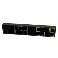 Pantalla Guía Estacionamiento Interior Doble Vía 4 Dígitos / 7-8 mm Pixel Pitch / 3800 cd/m² Luminancia / 110° Ángulo Visión / RS485 y RJ45 / 7 Colores / Iconos Personalizables / AC 100-240V