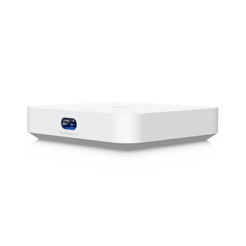 UCG Ultra Cloud Gateway Compacto con Soporte para  hasta 30+ Dispositivos UniFi, 300+ Clientes, Enrutamiento IDS/IPS de 1 Gbps y Balanceo Multi-WAN