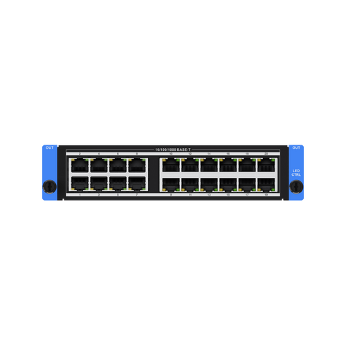 Tarjeta de 20 Puertos Ethernet Gigabit / Resolución 4K HDR10 / Carga Máxima 10.4 MP / Soporte HLG y SMPTE / Modos Mini y Estándar