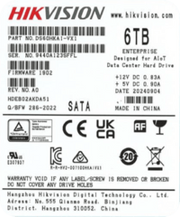 Disco Duro Enterprise para Videovigilancia 6TB / 7200 RPM / SATA 6 Gb/s / Caché 256 MB / Operación 24x7 / Carga de Trabajo 550 TB por Año /