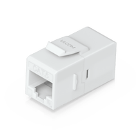 Keystone Coupler Cat6 Pass-Through para Cable Ethernet, Instalación Snap-In en Patch Panel, Paquete con 12 Piezas