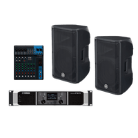 Kit Refuerzo Sonoro y Mixer | Incluye 2 Bocinas CBR12 | Amplificador PX5 | Mezclador MG10 | Ideal para PA