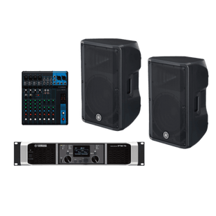 Kit Refuerzo Sonoro y Mixer | Incluye 2 Bocinas CBR12 | Amplificador PX5 | Mezclador MG10 | Ideal para PA
