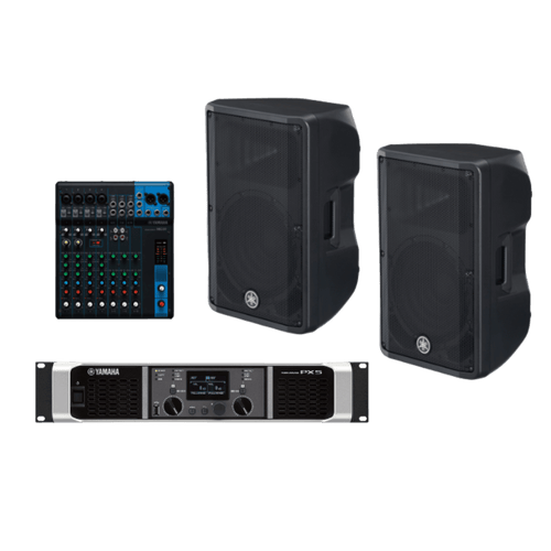 Kit Refuerzo Sonoro y Mixer | Incluye 2 Bocinas CBR12 | Amplificador PX5 | Mezclador MG10 | Ideal para PA