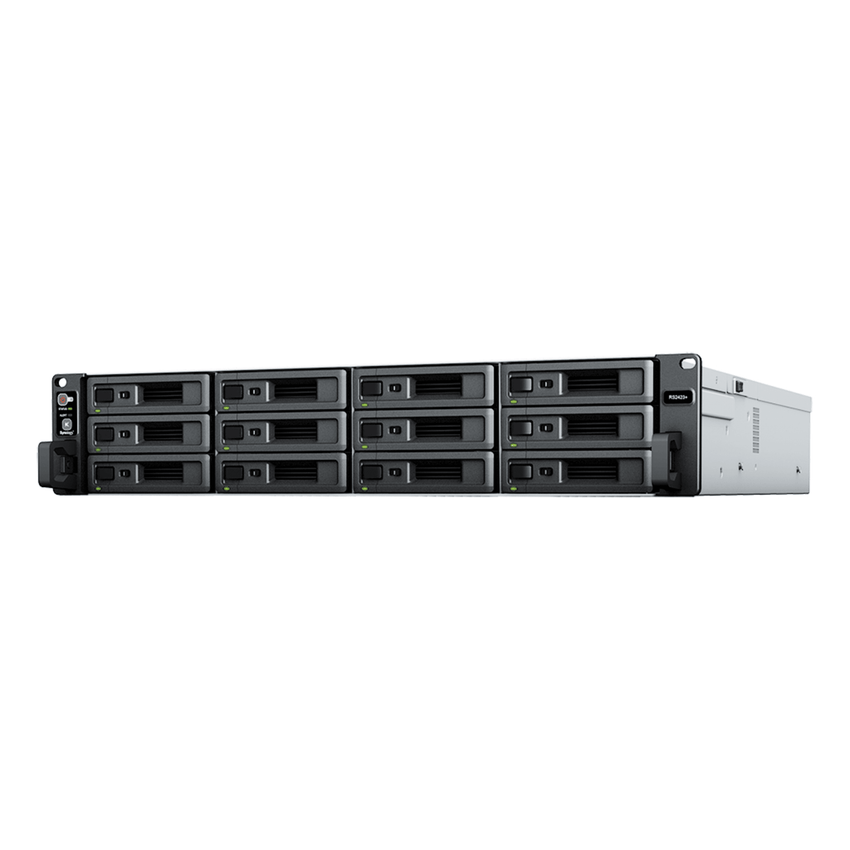 Servidor de Almacenamiento RackStation RS2423RP+ | 12 Bahías | 2U | Hasta 216 TB | Rendimiento 3,500/1,700 MB/s | Expansión a 432 TB | 10GbE | Fuentes de Alimentación Duales | Alta Disponibilidad.