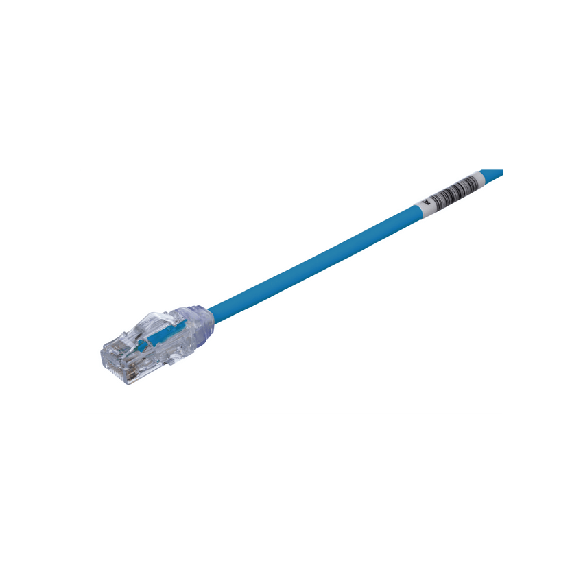 Cable de Parcheo UTP Cat6A, CM/LSZH, Diámetro Reducido (28AWG), Color Azul, 2 ft