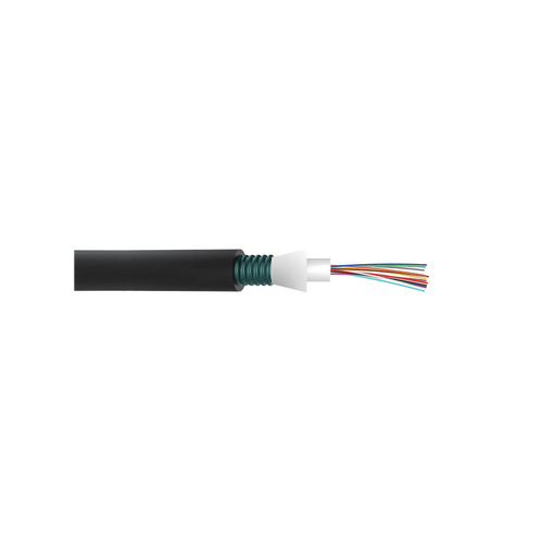 Cable de Fibra Óptica de 24 hilos, Monomodo OS2 , Interior/Exterior, Armada, Loose Tube 250um, OFCP (Plenum), Precio Por Metro