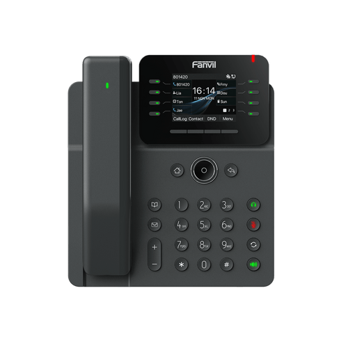 Telefono IP Handset Inalámbrico, 12 Líneas SIP, Conferencia 6 Vias, Puertos Gigabit, PoE, Pantalla 2.8