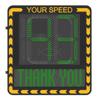 Pantalla LED de Señalización de Velocidad por Radar / Detección de Velocidad en Tiempo Real / Rango de Detección de 100 m / Hasta 32 Objetivos Detectados / Pantalla LED de Alta Visibilidad / Instalación en Carril o Later