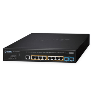 Switch AV Administrable Capa 2/ Compatible con Dante / 4 Puertos Gigabit PoE++ 802.3bt 95W + 4 Puertos Gigabit PoE+ 802.3at 32W + 2 Puertos 10G SFP+ / Presupuesto PoE 240W / Dual UI Pro AV y Standard / Compatibilidad Dante y NDI / Fanless / VLAN Routing I