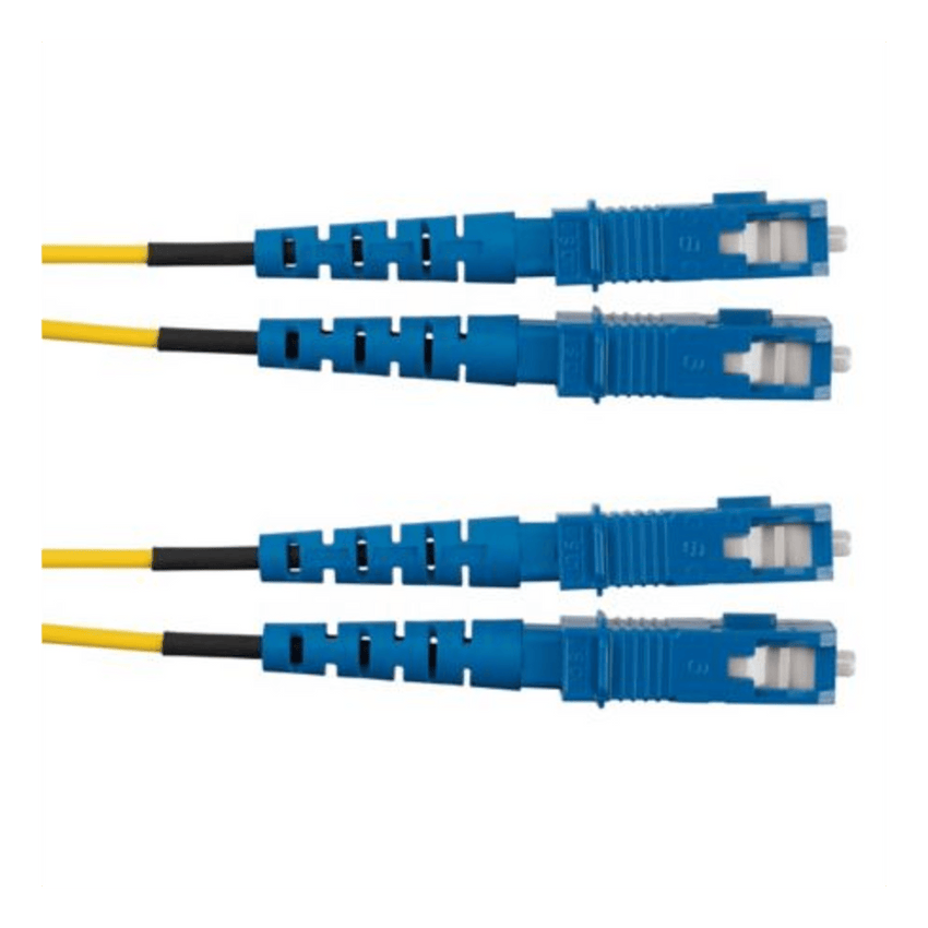 Jumper de Fibra Optica Monomodo 9/125 OS2, SC-SC Duplex, OFNR (Riser), Color Amarillo, 3 Metros