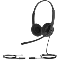 Diadema Alámbrica YHS34 Dual de Yealink QD a RJ9 con Almohadillas de Esponja