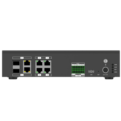 Terminal Server para Tráfico Inteligente / 8 Canales Hasta 20MP / 8TB HDD / 4 Puertos Ethernet 100M + 2 Puertos Gigabit / Exterior IP67 / Protocolos H.264-H.265 / Gestión de Tráfico y Video