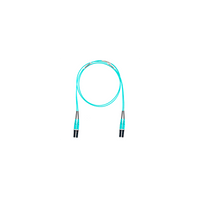 Jumper de Fibra Optica Multimodo 50/125 OM4, LC-LC Duplex, OFNR (Riser), Color Aqua, 8 Metros (26.25 Pies)