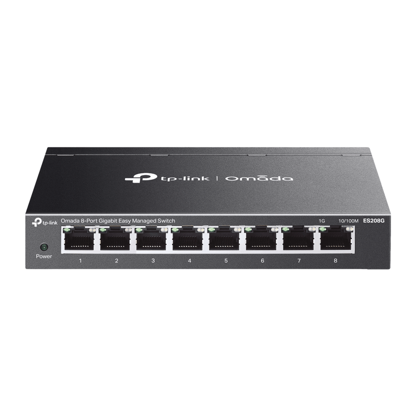 Switch Gestionado Easy Managed 8 Puertos Gigabit / 16 Gbps Capacidad / 11.9 Mpps Forwarding Rate / SDN Omada / VLAN 802.1Q / QoS / Gestión Cloud / Sin Ventilador