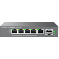 Switch de Red Multi-Gigabit No Administrable / 5 Puertos de2.5 Gbps (4 PoE) / Puerto SFP+ Fibra 1 o 10 Gbps / Montaje en Escritorio o Pared / Plug-and-Play / Tecnología Verde