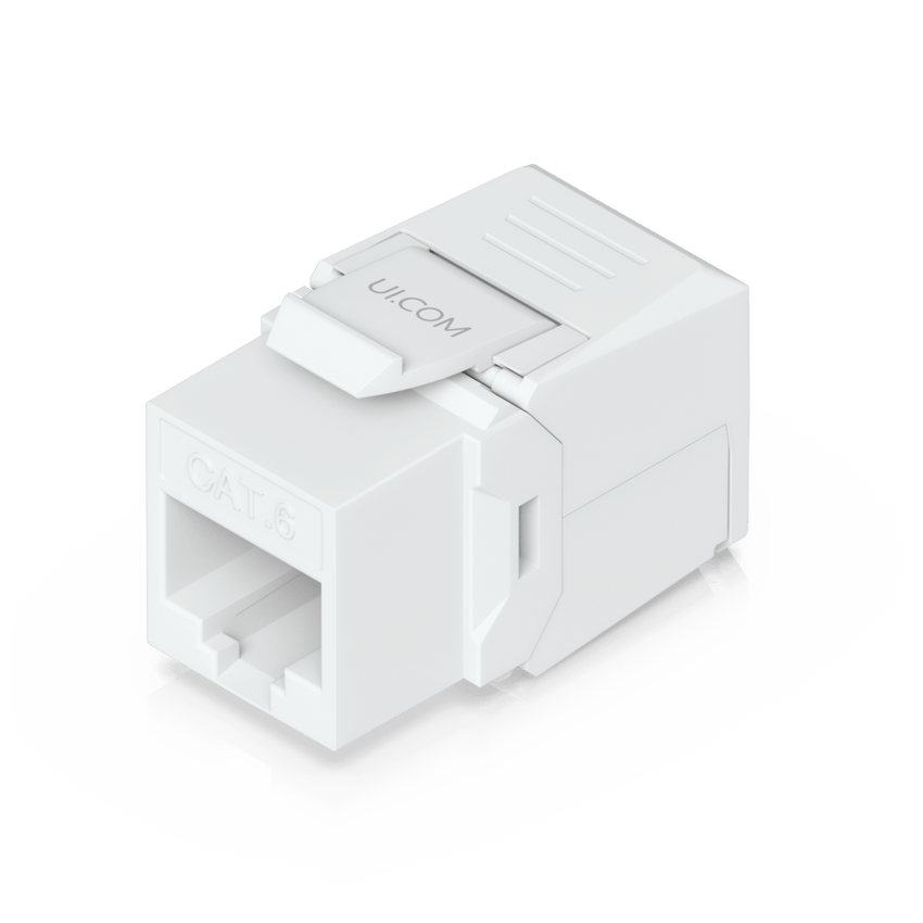 Keystone Jack Cat6 Tipo Toolless para Terminación sin Herramientas, Instalación Snap-In en Patch Panel, Paquete con 12 Piezas