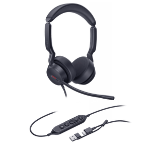 Diadema Alámbrica UH44 Dual UC de Yealink con Conectividad USB-C/A y Amplia Compatibilidad