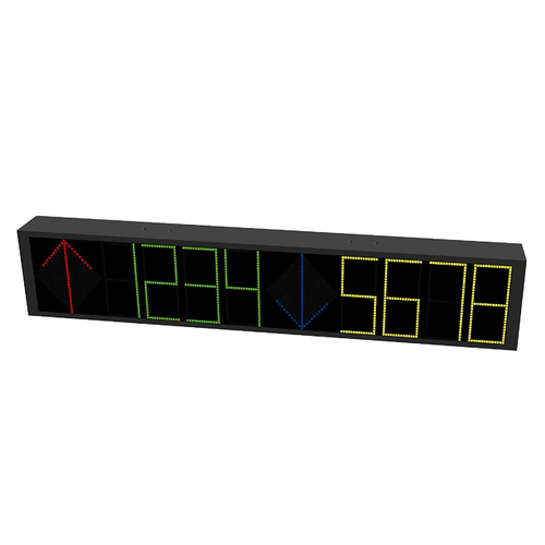 Pantalla Guía Estacionamiento Interior Doble Vía 4 Dígitos / 7-8 mm Pixel Pitch / 3800 cd/m² Luminancia / 110° Ángulo Visión / RS485 y RJ45 / 7 Colores / Iconos Personalizables / AC 100-240V