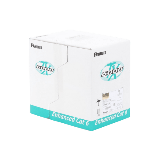 Bobina de Cable UTP 305 Metros (1000 Pies) de Cobre, TX6000? PanNet, Reelex, Blanco, Categoría 6 Mejorado (23 AWG), PVC (CM), de 4 Pares